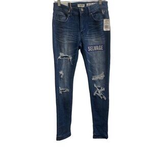Indigo Rein Midrise Ankle Women Blue Jeans Size 11 SKU 1400